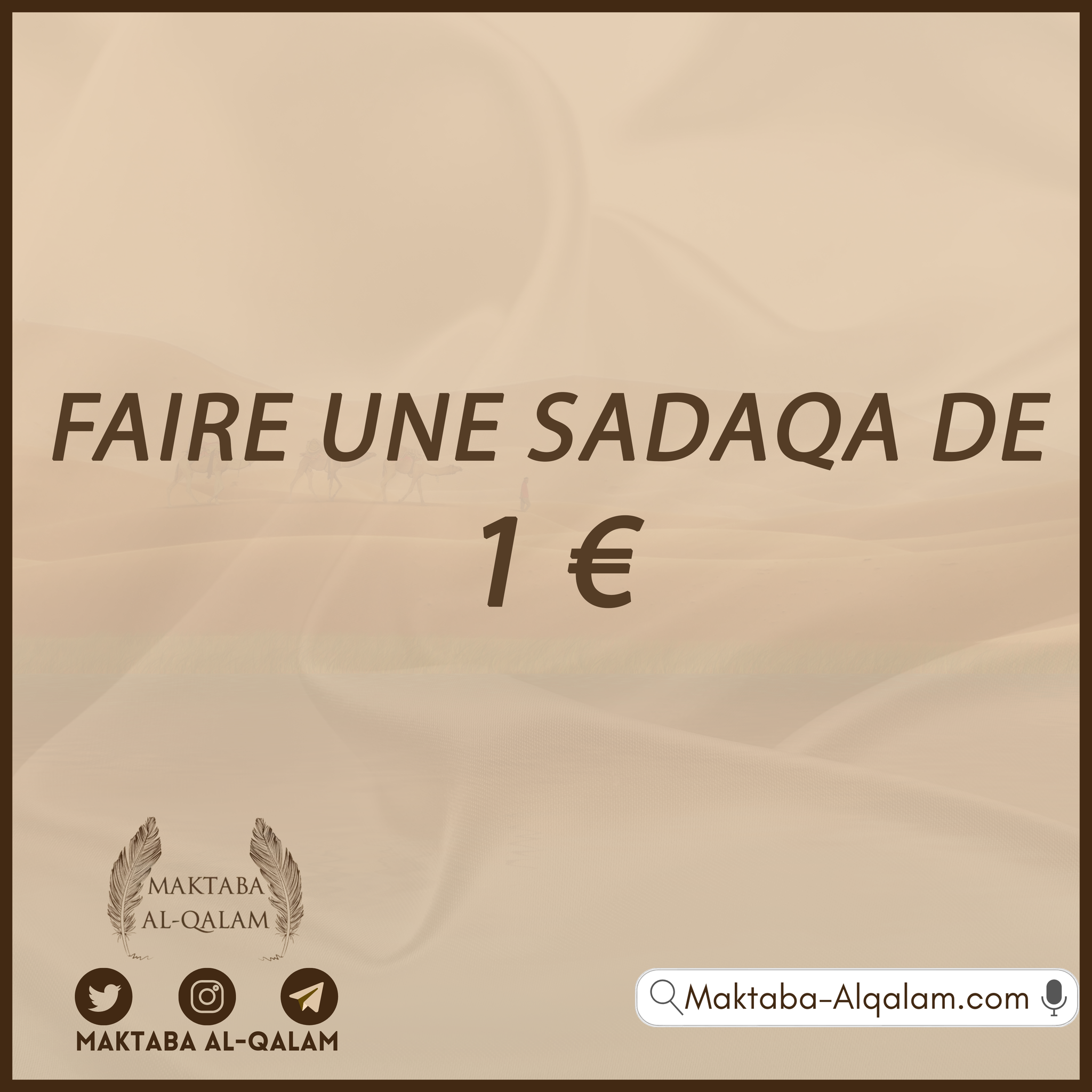 Faire une sadaqa de 1€