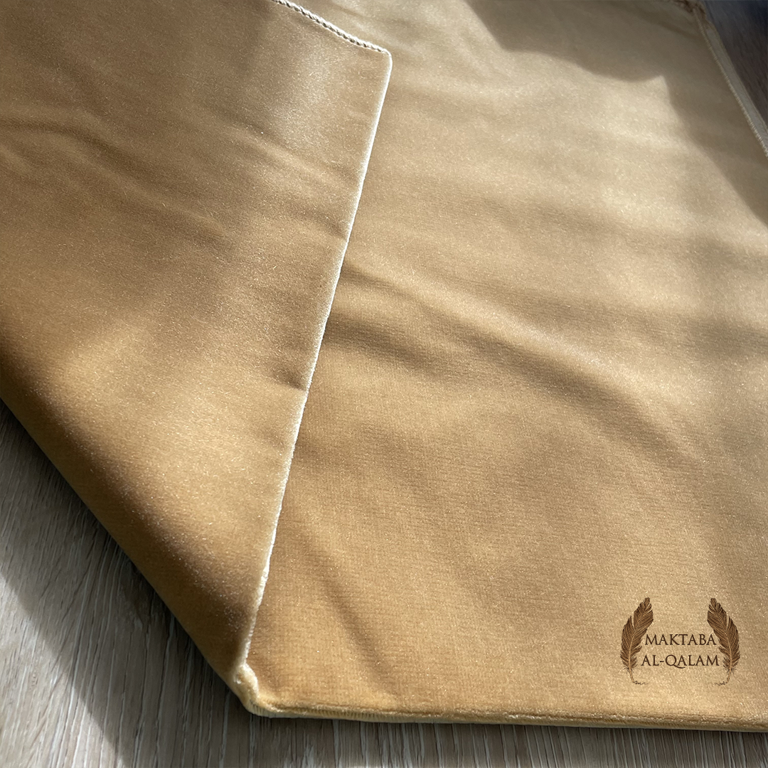 Tapis de Prière Velours Luxe couleur unie - JAUNE SABLE