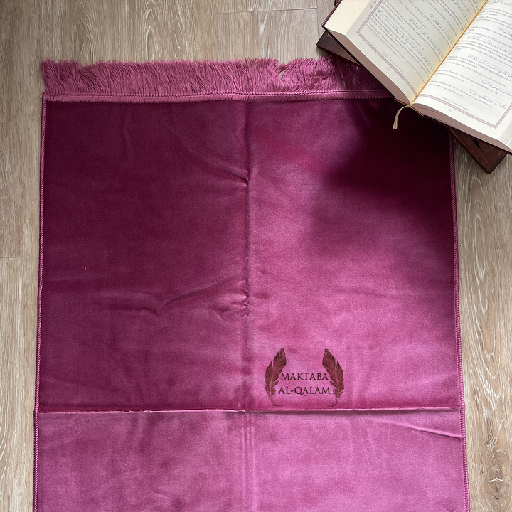 Tapis de Prière Velours Luxe couleur unie - ROSE TAMATIA