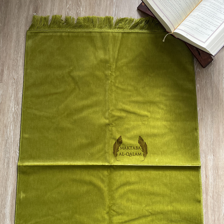 Tapis de Prière Velours Luxe couleur unie - VERT PISTACHE