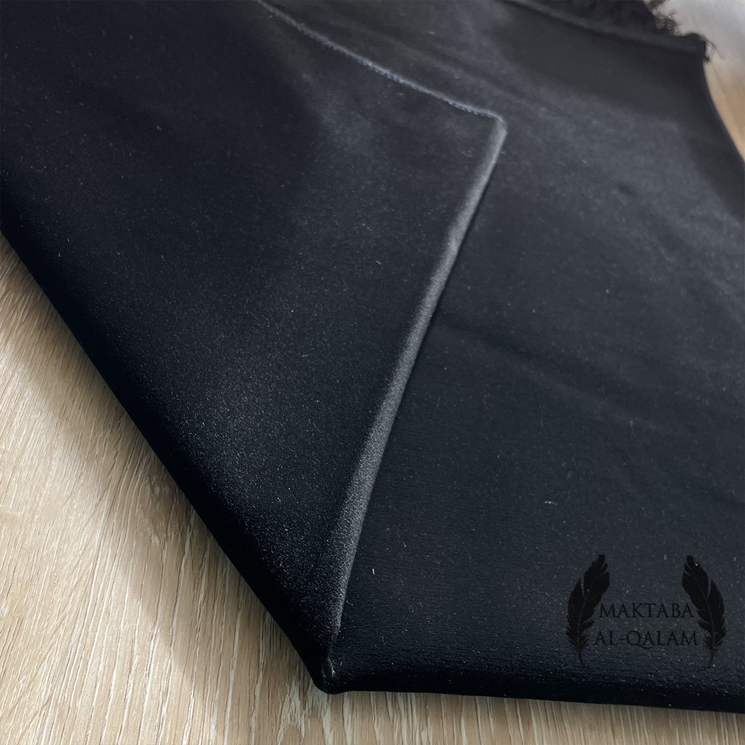 Tapis de Prière Velours Luxe couleur unie - NOIR D&