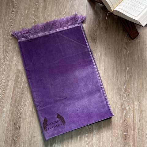 Tapis de Prière Velours Luxe couleur unie - VIOLET BYZANTIUM