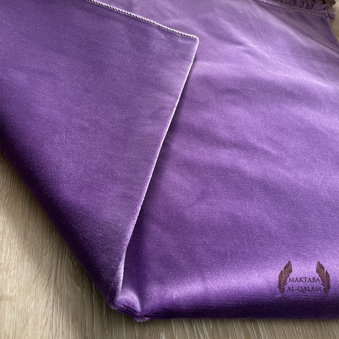 Tapis de Prière Velours Luxe couleur unie - VIOLET BYZANTIUM