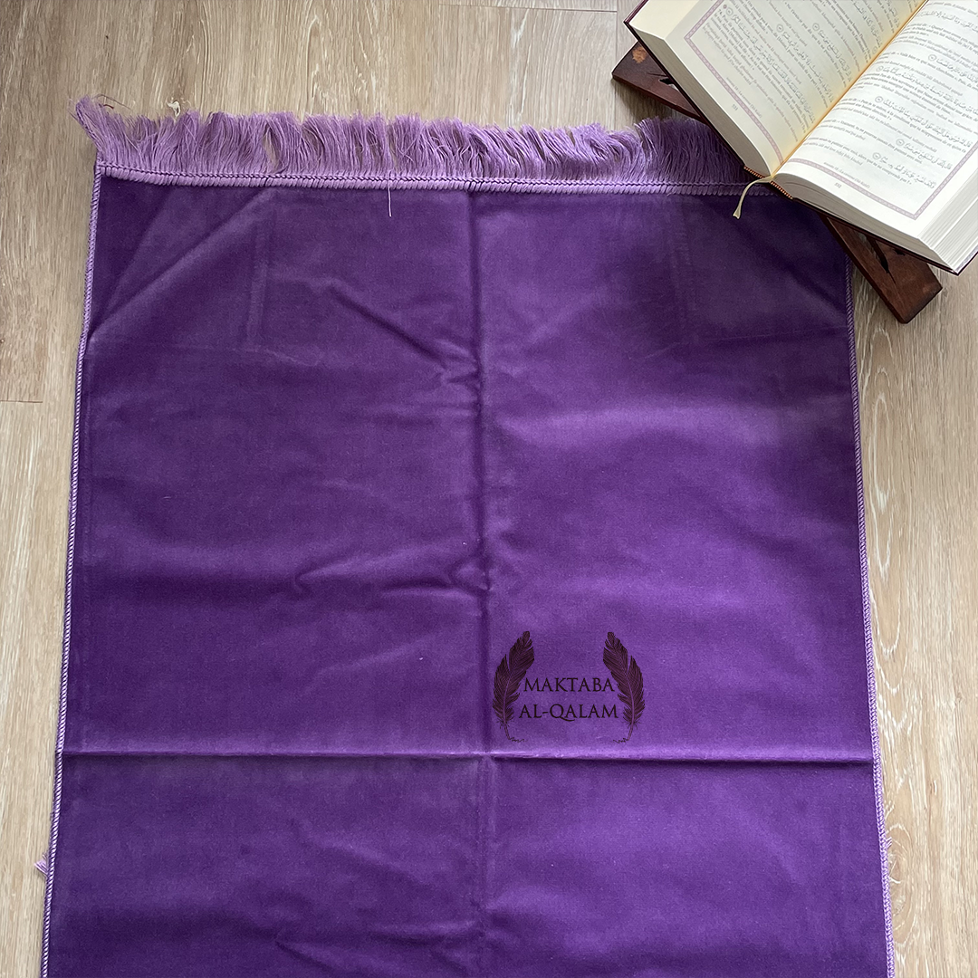 Tapis de Prière Velours Luxe couleur unie - VIOLET BYZANTIUM